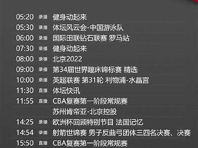 今日CCTV5转播CBA比赛安排，cctv5今日转播哪场nba