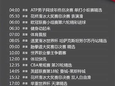 cctv5今日cba直播节目表大全，cctv5今天直播篮球赛